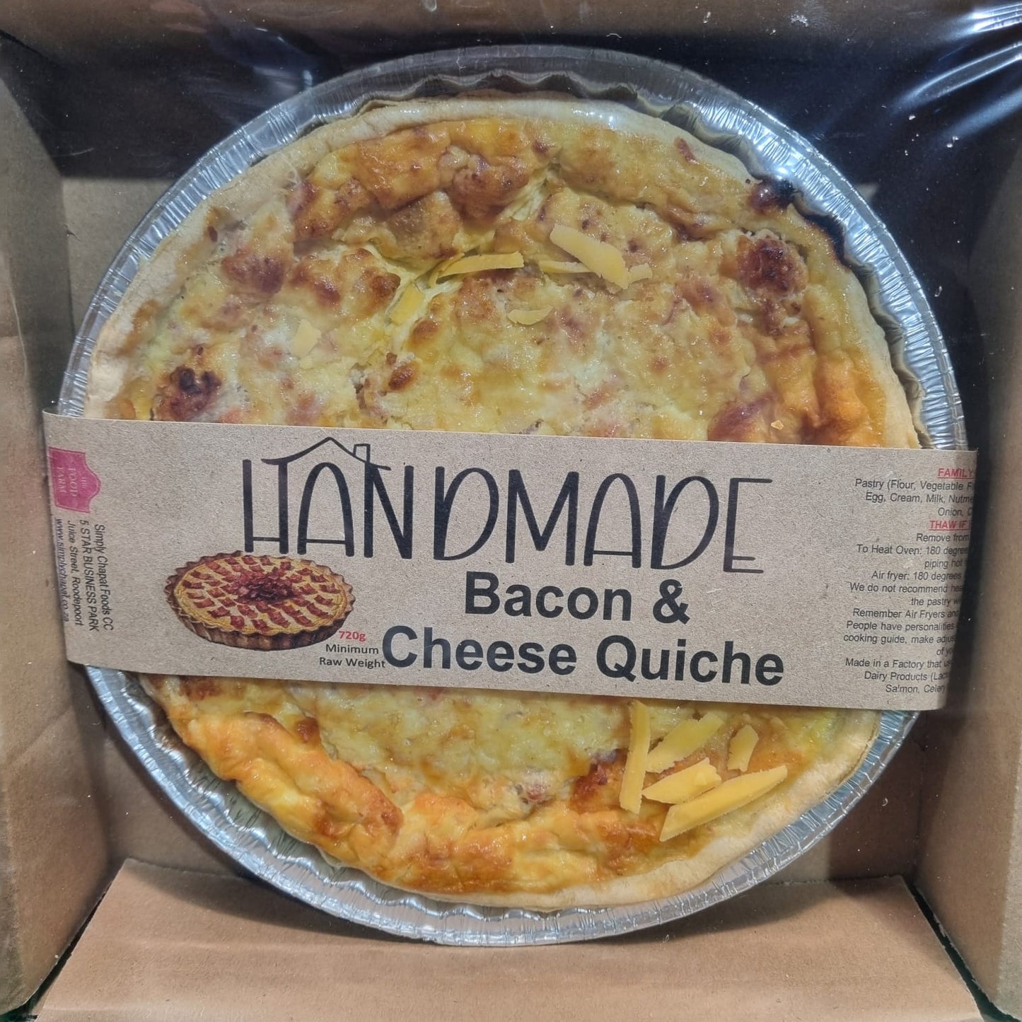 Family Quiche - Bacon, Cheese & Onion 720g