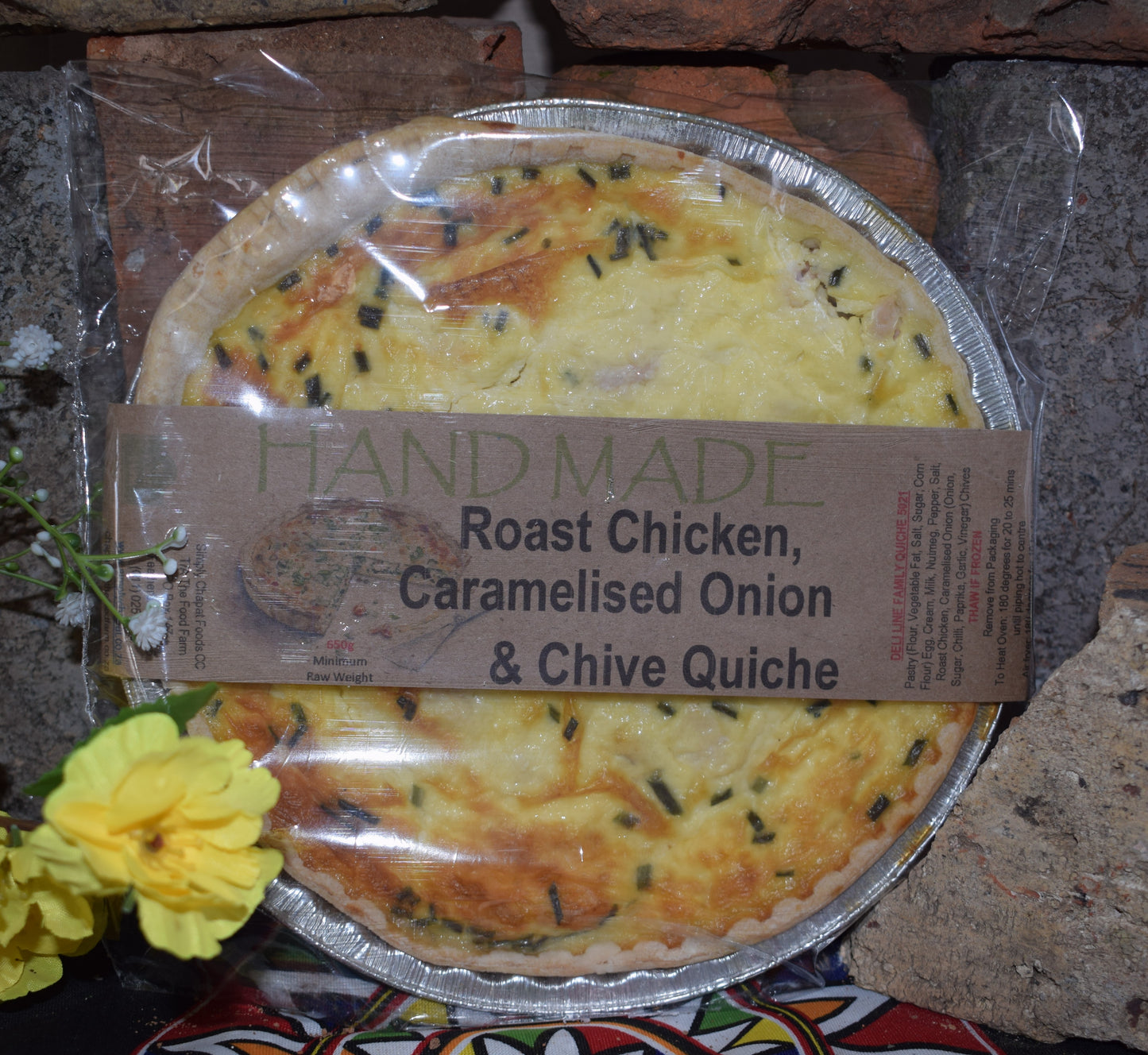 Family Quiche - Roast Chicken, Caramelized Onion & Chive 720g