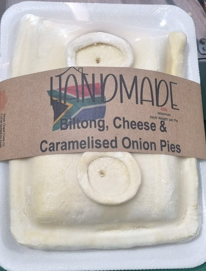 Twin Pack Pies - Biltong, Cheese & Caramelized Onion 2 x 200g